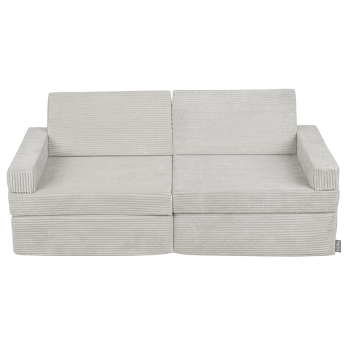KiddyMoon Canapés Pliant pour Enfants Canapé-Lit Convertible Bébés-Canapé Lit Coucher Salle de Jeux Pliable Matelas au Sol Mini-Canapé Chaise-Lit, gris clair, Canapés