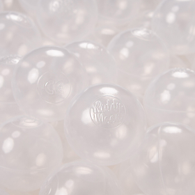 KiddyMoon Balles pour Piscine Colorées ∅6cm Plastique Enfant Bébé Fabriqué en EU, transparent, 300 Balles/6cm