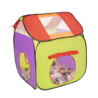 3en1 Tente de Jeux avec Tunnel Piscine à Boules avec Balles pour Enfants, Multicolore:perle/gris/transparent/rose poudré, 200 balles