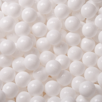 KiddyMoon Balles pour Piscine Colorées ∅6cm Plastique Enfant Bébé Fabriqué en EU, blanc, 200 Balles/6cm