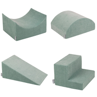 KiddyMoon Parcours Motricité En Mousse Avec Balles Enfants Favorise Créativité, Vert : turquoise foncé/beige pastel/vert de gris/saumon, Piscine (300 Balles) + Version 5