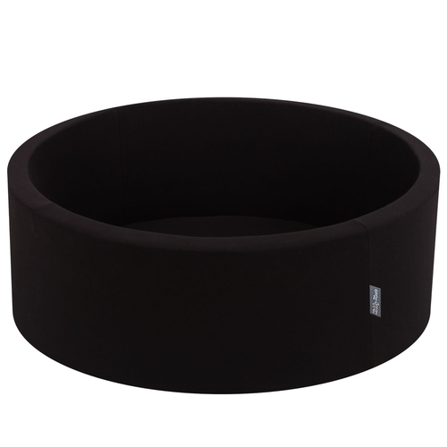 KiddyMoon Piscine à Balles ∅ 7Cm pour Bébé Rond Fabriqué En UE, Allemagne: noir/rouge/jaune, 90x30cm/200 balles