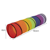 Tunnel Pliable Pour Enfants Tunnel de Jeu Avec Balles Jouet de Pliable Pop-up Pour Bébé Idéal Pour Jouer À L'Intérieur Et À L'Extérieur, multicolore: transp/jaune/rose/orange/rouge, 100 Balles