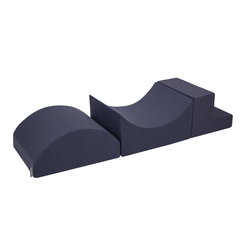 KiddyMoon Element Aire De Jeux en Mousse pour Enfants, bleu foncé, Multi-Taille