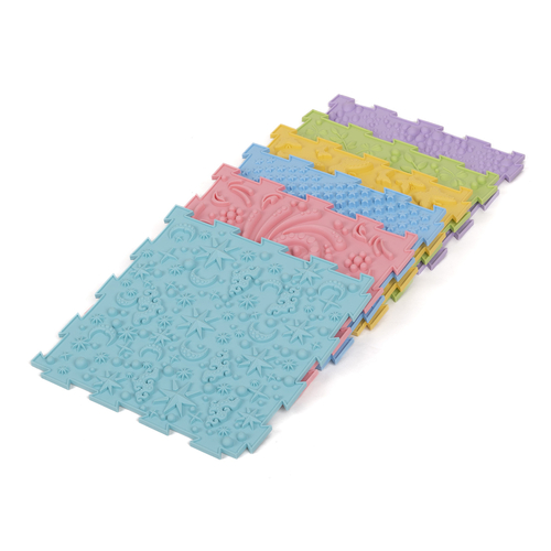 KiddyMoon Tapis Puzzle Sensoriel pour Enfants Tapis Thérapeutique, multicolore, 6 Pieces