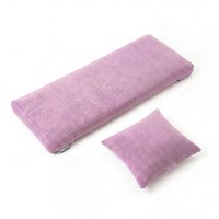 KiddyMoon Matelas avec Oreiller Set pour Planche D'équilibre Housse Amovible en Tissu Côtelé, violet clair,