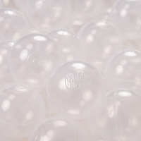 KiddyMoon Balles pour Piscine Colorées ∅6cm Plastique Enfant Bébé Fabriqué en EU, transparent, 100 Balles/6cm