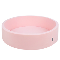 KiddyMoon Piscine À Balles Grande Rond pour Bébé, Fabriqué en UE, rose: beige pastel/rose poudré/perle, 120x30cm/600 balles