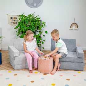 KiddyMoon Fauteuil Enfant Convertible en Mousse, Fauteuil pour Enfants Chaise pour Chambre d'Enfants Matelas Pliable Matelas Fauteuil Relax Fauteuil Douillet, , 70x55x30 cm