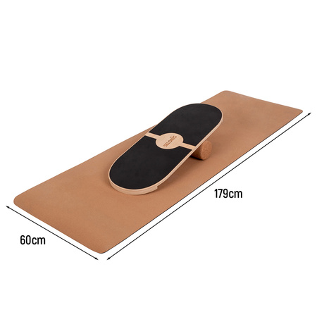 Tapis en Liège pour Yoga Surface Antidérapante Structure Naturelle Tapis d'exercice Durable et Polyvalent Perfect pour la Méditation ou les Exercices, beige, 49,4x40,4x91,5 cm