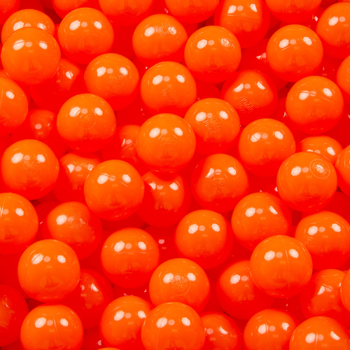 KiddyMoon Balles Colorées Plastique ∅7cm pour Piscine Enfant Bébé Fabriqué en EU, orange, 100 Balles/7cm