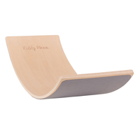 KiddyMoon Planche D'équilibre pour Enfants Planche à Balancer Montessori, Naturelle, 83x29,5x1,7 cm/Felt