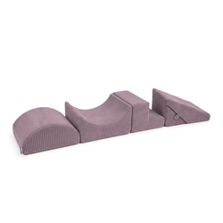 KiddyMoon ANAFI parcours de motricité en mousse pour enfant, violet, klin F/rampa L/półwałek L/schodek