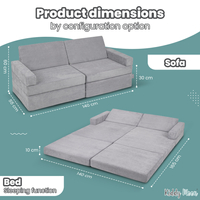 KiddyMoon Canapé Pliant pour Enfants, Canapé Convertible pour Chambre et Salle de Jeux, Matelas au Sol, Mini-Canapé, violet, Canapés