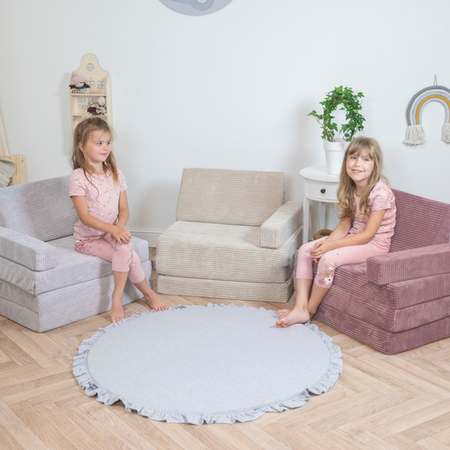 KiddyMoon Fauteuil Enfant Convertible en Mousse, Fauteuil pour Enfants Chaise pour Chambre d'Enfants Matelas Pliable Matelas Fauteuil Relax Fauteuil Douillet, , 70x55x30 cm