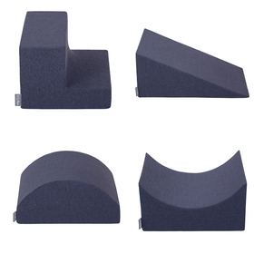 KiddyMoon Element Aire De Jeux en Mousse pour Enfants, bleu foncé, Multi-Taille