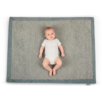 KiddyMoon Tapis de jeu doux pour enfant, antidérapant, rectangulaire, vert