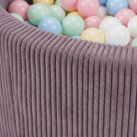 KiddyMoon Piscine Bébé 90 X 30 Cm Avec 200 Balles, Piscine À Balles Pour Bébé Et Enfant, Piscine Enfant En Mousse Douce, Housse Côtelée Lavable, Violet: Bleu past/Jaune past/Blanc/Menthe/Rose pdr, 90x30cm/200 Balles