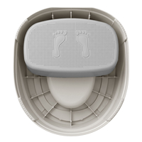 KiddyMoon Pot de Toilette pour Enfants Antidérapante Couvercle Verrouillable, gris, UNI