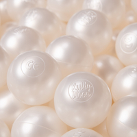 KiddyMoon Balles pour Piscine Colorées ∅6cm Plastique Enfant Bébé Fabriqué en EU, perle, 300 Balles/6cm