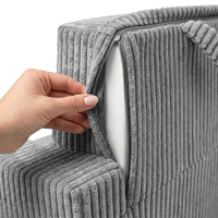 KiddyMoon Fauteuil Pliable pour Enfant en Mousse Canapé Convertible 2 en 1, gris foncé, UNI