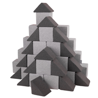 KiddyMoon blocs mous pour bébé cubes de construction en mousse, mix: gris clair/gris foncé, 48 Pieces