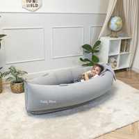 KiddyMoon Gonflable Fauteuil Sensoriel Enfant Avec Poignées Et Pompe, gris, L
