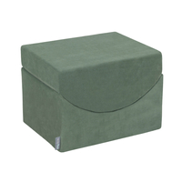 KiddyMoon Velours Aire De Jeux en Mousse pour Enfants, Élément Rampe/Semi-rouleau PPZV-222, vert forêt, Multi-Taille