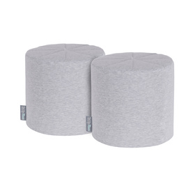 KiddyMoon Aire De Jeux En Mousse Modulable Pour Enfants Avec Housses Amovibles Résistantes Et Matériaux Doux Favorisant Imagination Et Créativité, gris clair, Tonneau/Puf/Puf