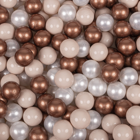 Tente de Jeu Pour Enfants Château Maison de Jeu En Forme De Pavillon De Jeu Avec Balles Pliable Tente Pop-Up Enfant Motifs D'Étoiles Et De Cœurs, beige clair: beige pastel/cuivre/perle, 100 balles