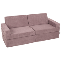 KiddyMoon Canapé Pliant pour Enfants, Canapé Convertible pour Chambre et Salle de Jeux, Matelas au Sol, Mini-Canapé, violet, Canapés
