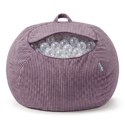KiddyMoon Pouf pour Enfants 2-en-1 Rangement pour Jouets, 80x80x50cm, fioletowy