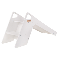 KiddyMoon Toboggan En Bois pour Enfants 2 en 1 Chaise Bébé, blanc, Grand