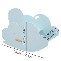 KiddyMoon Bascule pour Enfants Rocker Bébé Balancelle Montessori Nuage AR-002, , Nuage
