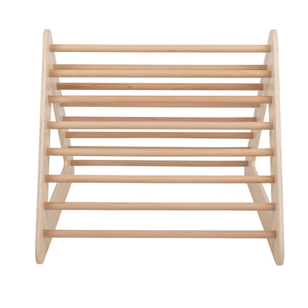 KiddyMoon Échelle Gymnastique Triangle D'escalade Triangle Pikler pour Enfants, naturel, 90,7x80x90 cm
