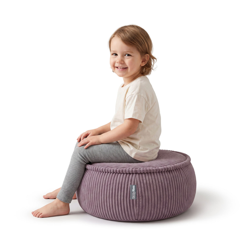 KiddyMoon pouf rond en polyester pour chambre d'enfant, violet, M