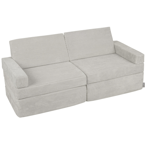 KiddyMoon Canapé Pliant pour Enfants, Canapé Convertible pour Chambre et Salle de Jeux, Matelas au Sol, Mini-Canapé, gris clair, Canapés