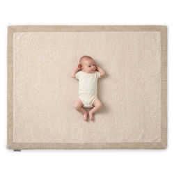 KiddyMoon Tapis de jeu doux pour enfant, antidérapant, rectangulaire, beige