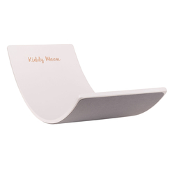 KiddyMoon Planche D'équilibre pour Enfants Planche à Balancer Montessori, Blanc, 83x29,5x1,7 cm/Felt