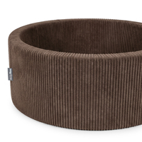 KiddyMoon Piscine Bébé 90 X 30 Cm Sans Balles, Piscine À Balles Pour Bébé Et Enfant, Piscine Enfant En Mousse Douce, Housse Côtelée Lavable, Marron: Sans balles, 90x30/SANSballes