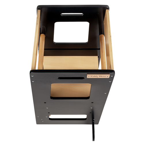 KiddyMoon Tour d’Apprentissage/d’Observation Montessori ST-003 Kitchen Helper, noir-naturel