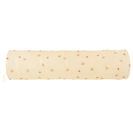 Tunnel Pliable pour Enfants Tunnel De Jeu avec Balles Jouet De Pliable Pop-Up pour Bébé Idéal pour Jouer À L'intérieur Et À L'extérieur, Beige Clair:  Beige Pastel/ Blanc/ Perle