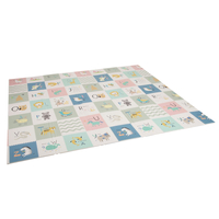 KiddyMoon Tapis de Jeu pour Enfant Bébé Tapis Mousse Tapis de Sol Tapis d'éveilBebe Reversible Stimulation De L'Imagination Pliable Pour L'Intérieur Et L'Extérieur, gris-montagnes, 180x200x1,5cm