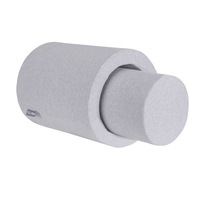 KiddyMoon Aire De Jeux En Mousse Modulable Pour Enfants Avec Housses Amovibles Résistantes Et Matériaux Doux Favorisant Imagination Et Créativité, gris clair, Tonneau/Rouleau