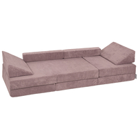 KiddyMoon Canapés Pliant pour Enfants Canapé-Lit Convertible Bébés-Canapé Lit Coucher Salle de Jeux Pliable Matelas au Sol Mini-Canapé Chaise-Lit, violet, 140x55x30 cm