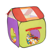 3en1 Tente de Jeux avec Tunnel Piscine à Boules avec Balles pour Enfants, Multicolore:blanc/jaune/orange/babyblue/turquoise, 400 balles