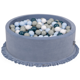 KiddyMoon Tapis de Jeu Pour Enfants Montessori Tapis en Mousse Bébé Épais et Doux Tapis Rampant Ramper Enfant Jouet Couverture Baby Tapis d'éveil, Fabriqué en UE, bleu glacier, L