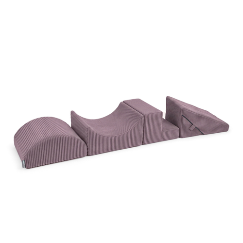 KiddyMoon ANAFI parcours de motricité en mousse pour enfant, violet, klin F/rampa L/półwałek L/schodek
