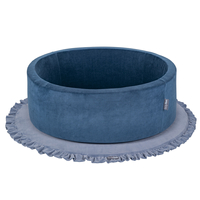 KiddyMoon Tapis de Jeu Pour Enfants Montessori Tapis en Mousse Bébé Épais et Doux Tapis Rampant Ramper Enfant Jouet Couverture Baby Tapis d'éveil, Fabriqué en UE, bleu glacier, XL