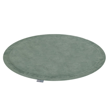 KiddyMoon tapis d'éveil sac à jouets 2en1 pour enfants, Vert Forêt:  Turquoise Foncé/ Vert-Gris/ Blanc